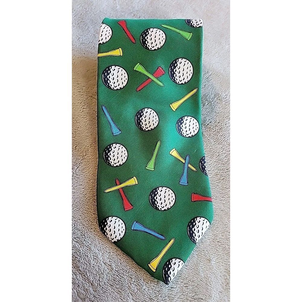 The Pro Shop Necktie. Golf Balls And Tees Fun Tie ! Father's Day !